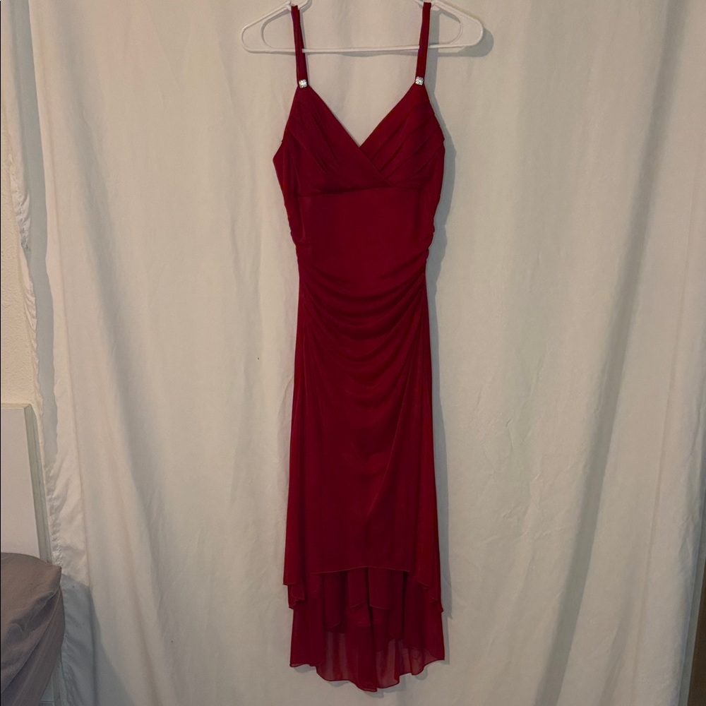 Mariposa High Low Red Dress